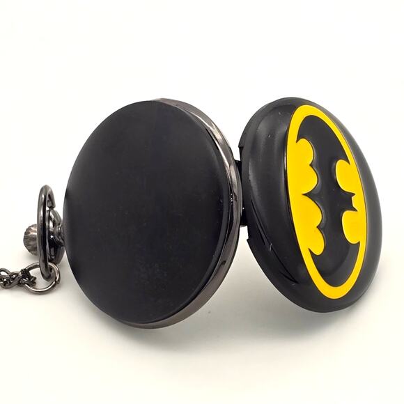 Hero Emblem Pocket Watch – Personalized Black Yellow Enamel Vintage Style Gift - Picture 5 of 10